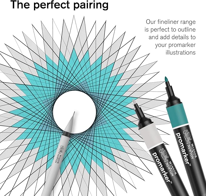 Winsor & Newton ProMarker Brush Set, 6 Count, Mid Tones