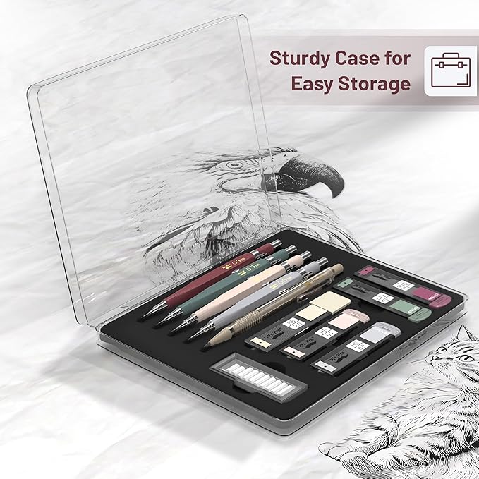 Mr. Pen- Mechanical Pencil Set with Leads and Eraser Refills, 5 Sizes - 0.3, 0.5, 0.7, 0.9 and 2 Millimeters, for Drafting, Drawing and Sketching, Christmas Gift