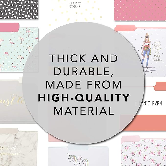 Graphique "Tie Dye" File Folder Set – File Set Includes 9 Folders and 3 Unique Go-Getter Designs, Embellished w/Gold Foil on Durable Triple-Scored Coated Cardstock