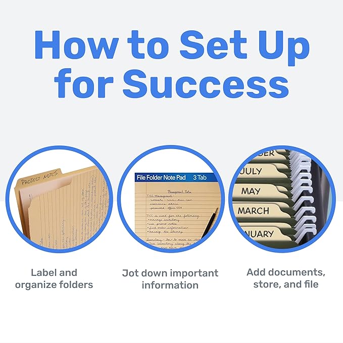 Find It File Folder Notepad - Pack of 72-9.5 x 12.5 Inch Notebook Organizer Folders for Filing, Document, and Clipboard Organization - Assorted Colors