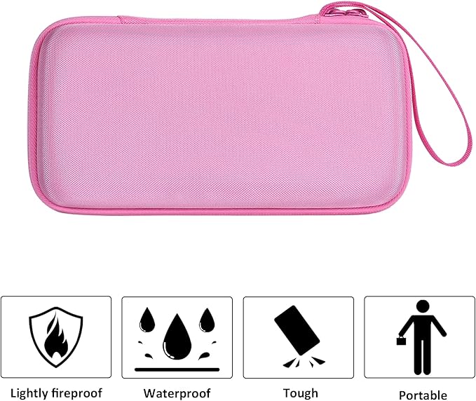 co2CREA Hard Case Compatible with Texas Instruments TI-84 Plus CE/TI-84 Plus/TI-Nspire CX II CAS/TI-Nspire CX II/TI-83 Plus/TI-89 Titanium/TI-85 / TI-86 Color Graphing Calculator, Pink