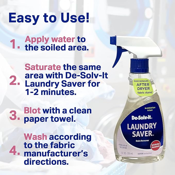 Orange-Sol De-Solv-It Laundry Saver, Instant Stain Remover for Laundry, Hair & Skin-Safe, 12-Ounce