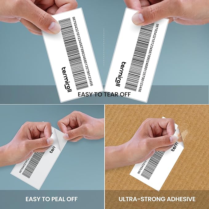 2x1 Thermal Label for Barcodes & Address - Perforated - 1000 Labels/Roll - Compatible with Most Direct Thermal Printers Rollo, Zebra - Strong Adhesive, BPA-Free, Commercial Grade (2"x1", 1000, Count)