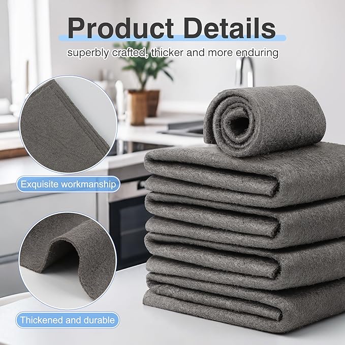 TEESOD 40 Pcs Thickened Magic Cleaning Cloth, Microfiber Streak Free Cleaning Cloths Reuseable Magic Cleaning Wipes for Windows Glass