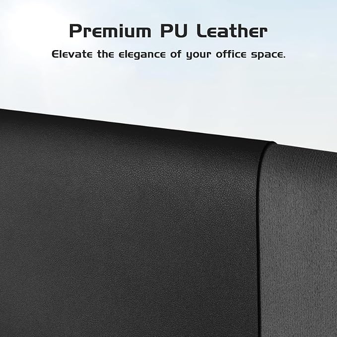 Aothia Leather Desk Pad Protector, Office Mat, Large Mouse Pad, Laptop Desk Pad, Non-Slip PU Leather Blotter, Waterproof Writing Pad for Office and Home (Black, 47" x 17")