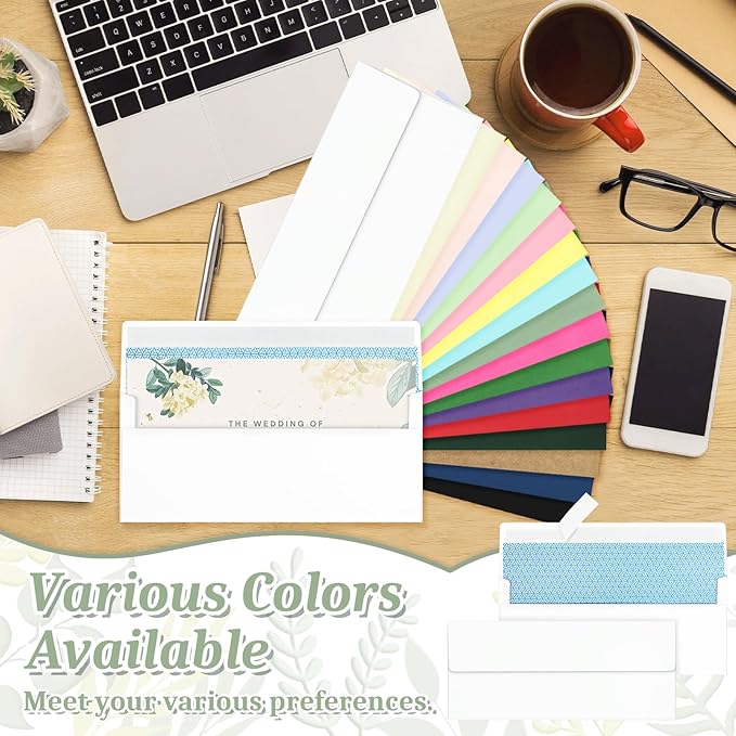 Mulbozy 50 Pcs White #10 Business Envelopes, Self Seal Standard Envelopes, Peep-proof Business Mailing Envelopes for Office, Checks, Letters, Invoices, Statements, Wedding, Size 4-1/8 x 9-1/2 inch
