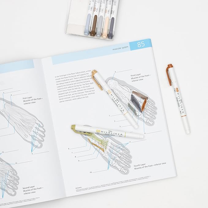 Zebra Pen Mildliner Dual-Tip Highlighters, Broad and Fine Tips, Ideal for Bible Highlighting, No Bleed, School Supplies and Teacher Supplies, Assorted Neutral Vintage Ink Colors, 8-Pack (78208)