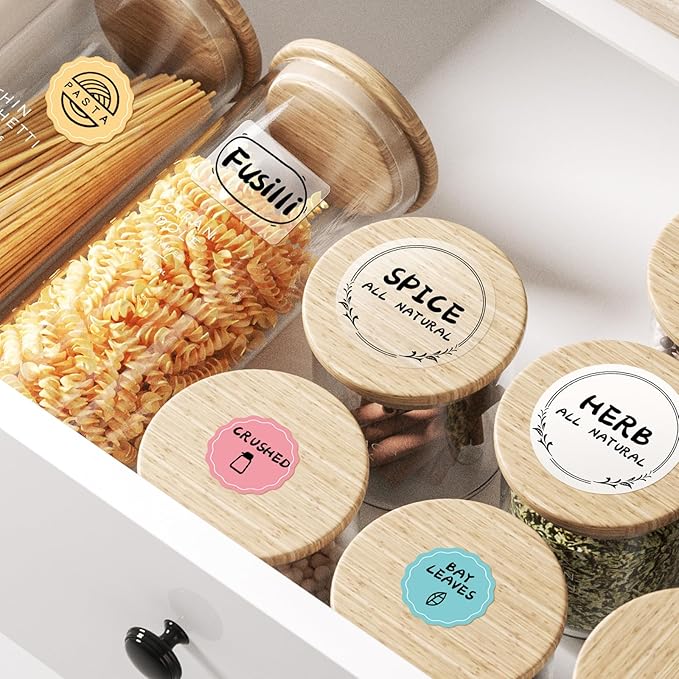 3 Rolls Round White Labels for NIIMBOT B1 B21 B3S K3 Label Maker, 2'' x 2'' (50x50mm) Printer Labels, Food Labels for Jars, Personalized Editable Labels for Home/School/Office