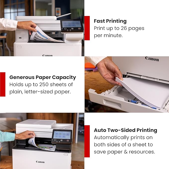 Canon Color imageCLASS MF665Cdw - Wireless Duplex Laser Printer, All-in-One with Copier, Scanner, Fax, Auto Document Feeder, 3 Year Limited Warranty, 22 PPM