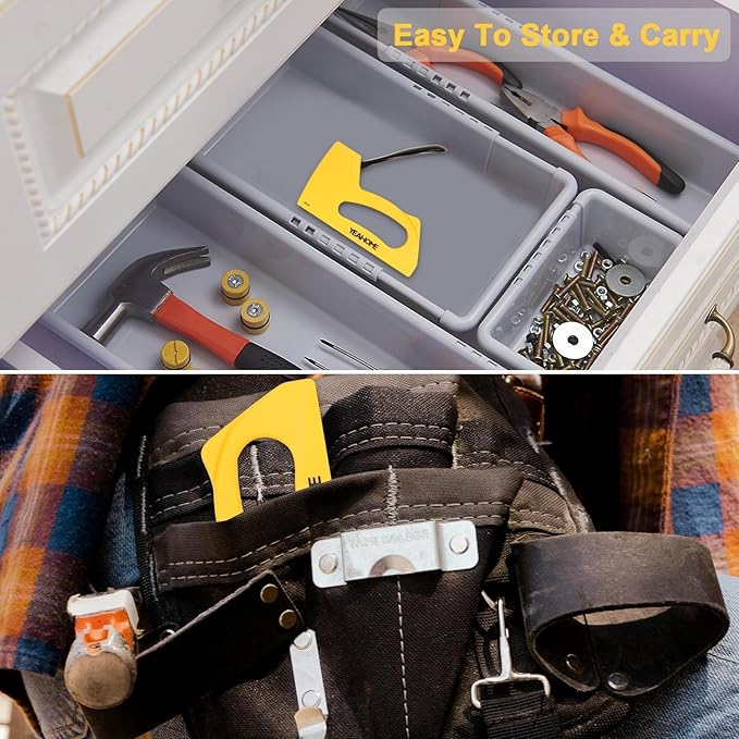 YEAHOME Light Duty Staple Gun, Upholstery Staple Gun with 2000 pcs JT 21 Staples 1/4, 5/16, 3/8 inch, Stapler Gun for Wood, Crafts, DIY, Decoration, Fabric