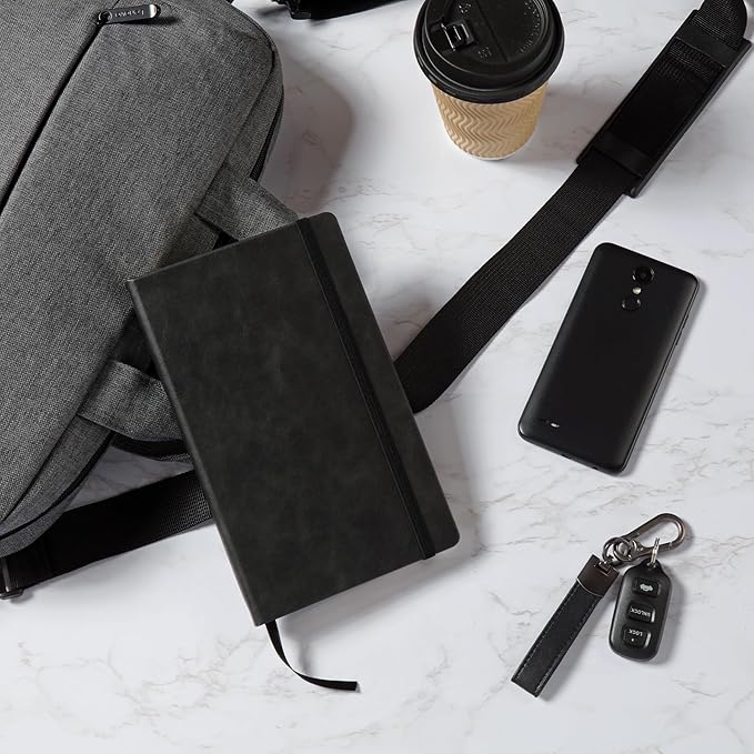 Oxford Journal, Lined Writing Notebook, Writer's Journal, Classic Notebook for School or Office, 240 Pages, 5" x 8.25", Hardcover, Black (75500)