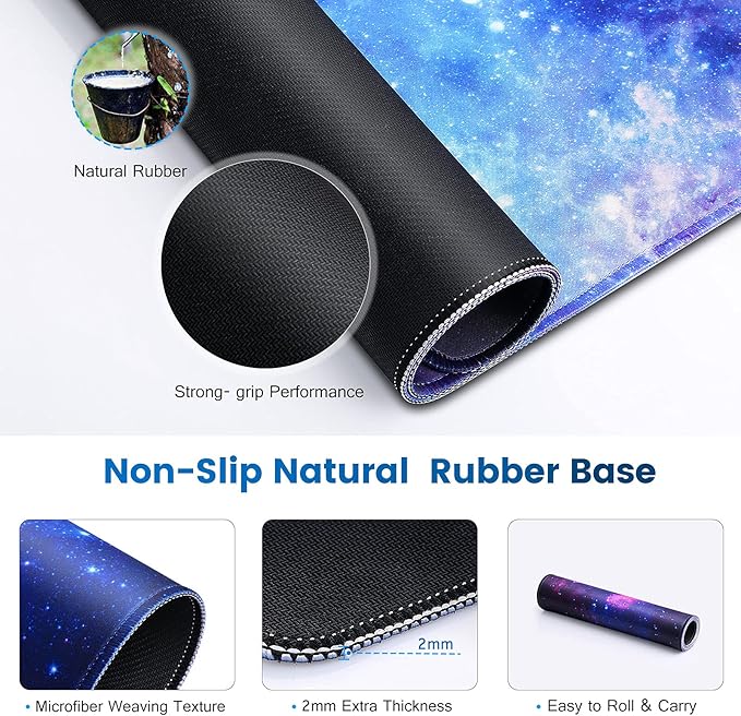 Gaming Mouse Pad, Large Mouse Pad XL 31. 5x11.8in, Big Extended Computer Keyboard Mouse Mat Desk Pad for Laptop with Stitched Edges, Waterproof Mousepad for Gamer Home&Office