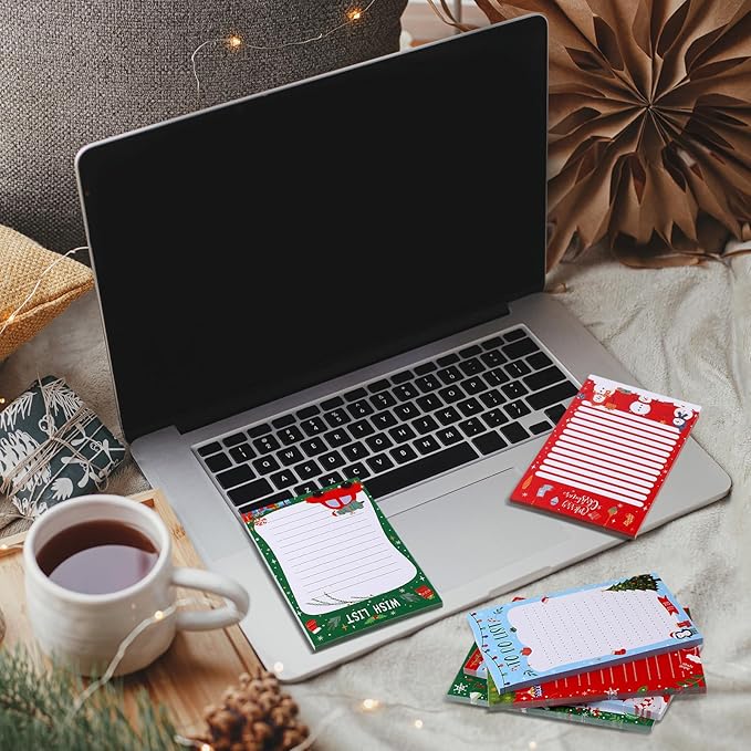 300 Sheets to Do List Notepad Daily Checklist Sticky Notes Cute Undated Memo Pad Color Block to Do Note Pad Weekly Plan Agenda and Organizer Planners for College(Snowman Style,3.14 x 5.11 Inch)