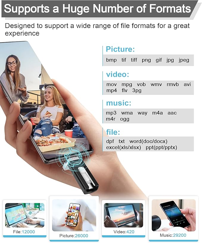 Sunany Flash Drive 512GB Thumb Drive USB Memory Stick High Speed External Storage USB Stick Photo Stick for Phone, Pad, Android, PC and More Devices (Black)