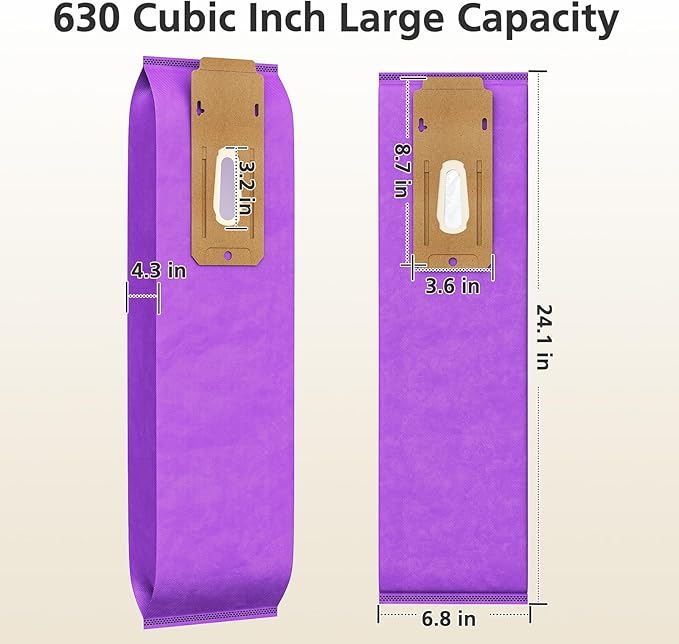 12 Packs Vacuum Bags for Oreck Type CC, Compatible with All Oreck XL Upright Vacuum Cleaner - Replaces Part # CCPK8DW