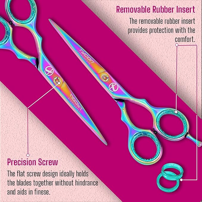 Tycon Hair Cutting Scissors Professional 6.5" – Japanese Stainless Steel, 2.7" Razor Edge Blade Barber Scissors – Ergonomic design - Precision Hair Scissors for Smooth Cutting - Salon & Personal Use