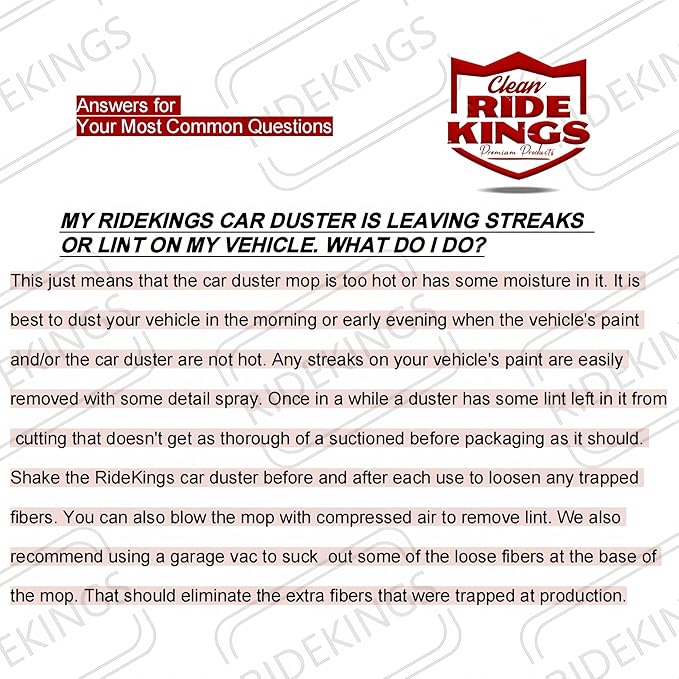 RIDE KINGS Car Duster with Telescopic Handle for Exterior Scratch-Free Cleaning, Auto Dust Remover Set with Small Brush for Dashboard & Interior Detailing