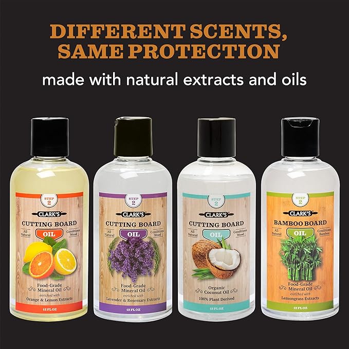 CLARK'S Cutting Board Organic Soap - Cleaner for Butcher Block, Countertop and Utensils - Enriched with Natural Orange & Lemon Extracts - Cleans and Restores Wood - Use Before Food Safe Mineral Oil