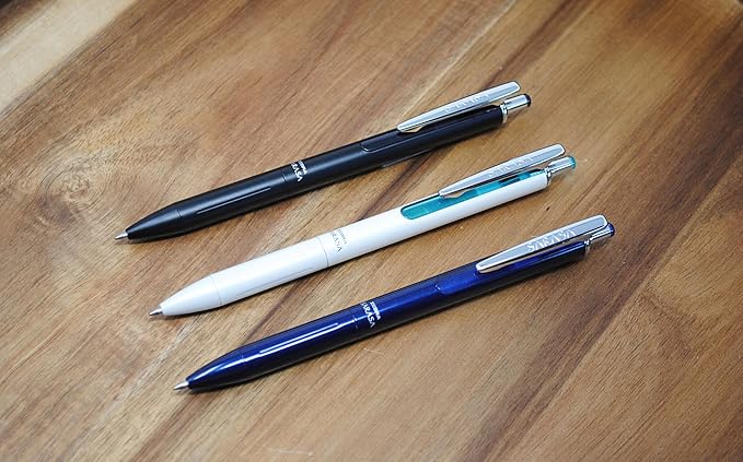 Zebra Pen Sarasa Grand Retractable Gel Pen Gift Set, White/Black/Navy Barrel, Medium Point, Black Ink, 3-Pack (45373)