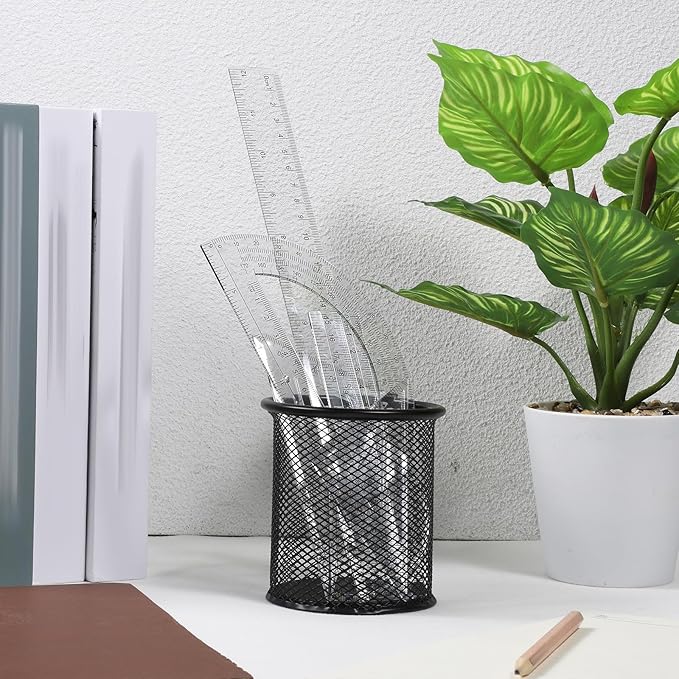 1 Set Plastic Clear Ruler Math Set, Includes 6" | 12" Long Straight Ruler, Triangles, Protractor Geometry Math Transparent Rulers for School Office Home Office Drawings (Transparent)