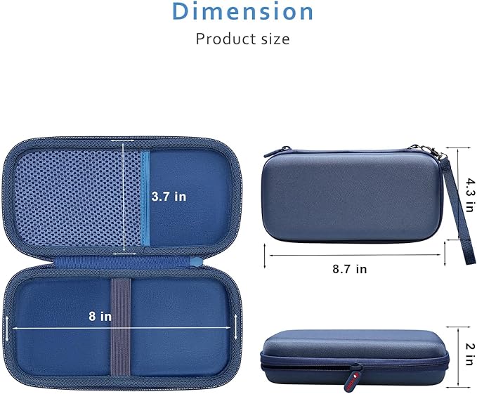 Calculator Case Compatible with Texas Instruments TI-84 Plus CE/TI-84 Plus/TI-Nspire CX II CAS/TI-Nspire CX II/TI-83 Plus/TI-89 Titanium/TI-85 / TI-87 Color Graphing Calculator by XANAD (Navy Blue)