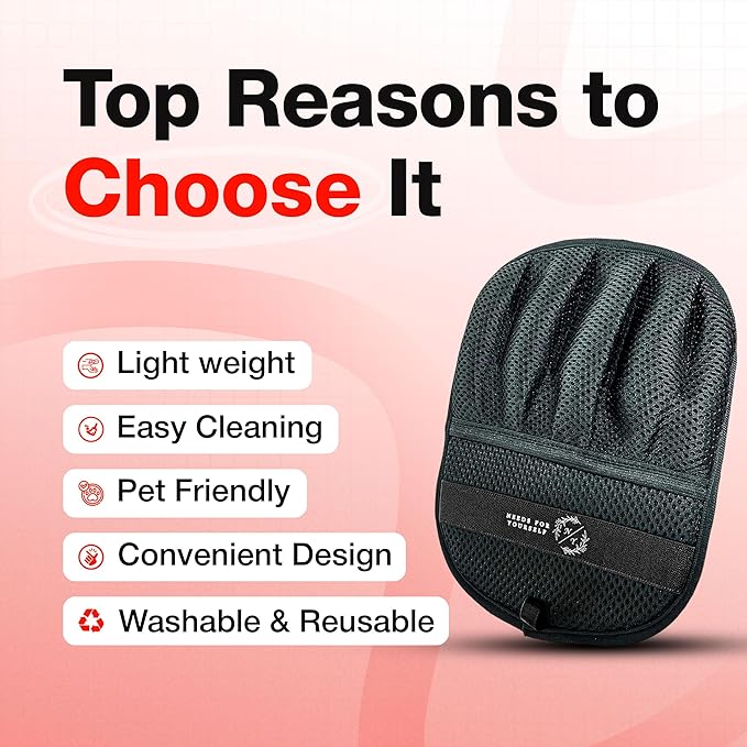Pet Hair Removal Glove for Dogs & Cats, Newly Reusable Electrostatic Pet Hair Gloves, Pet Hair Remover Tool