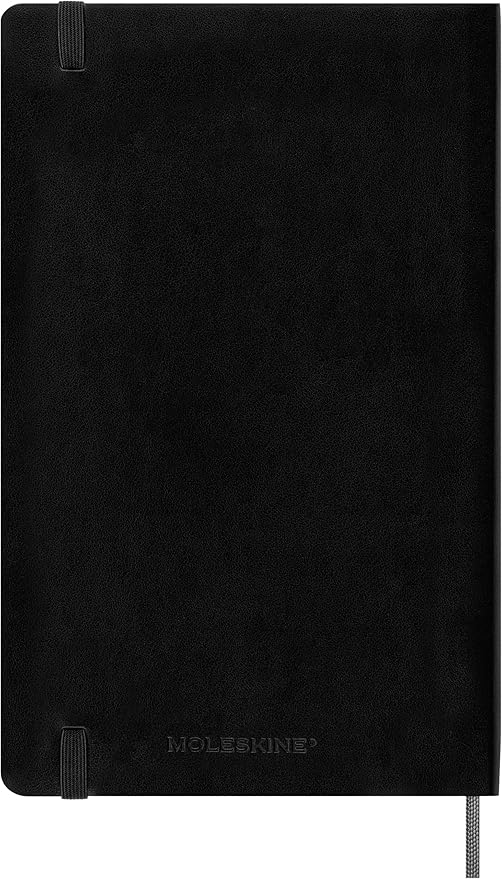 Moleskine Smart Notebook, Large, Ruled, Black, Soft Cover (5 x 8.25)