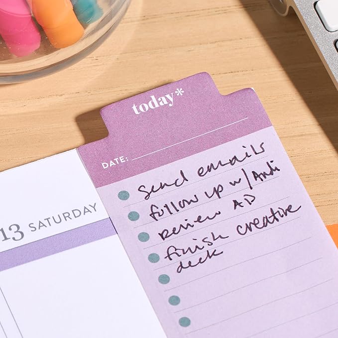 Erin Condren Daily To-Do List Sticky Notes and Bookmark for Everyday Productivity and Checklists, Use as Tab or Bookmark in Notebooks, Planners, Journals