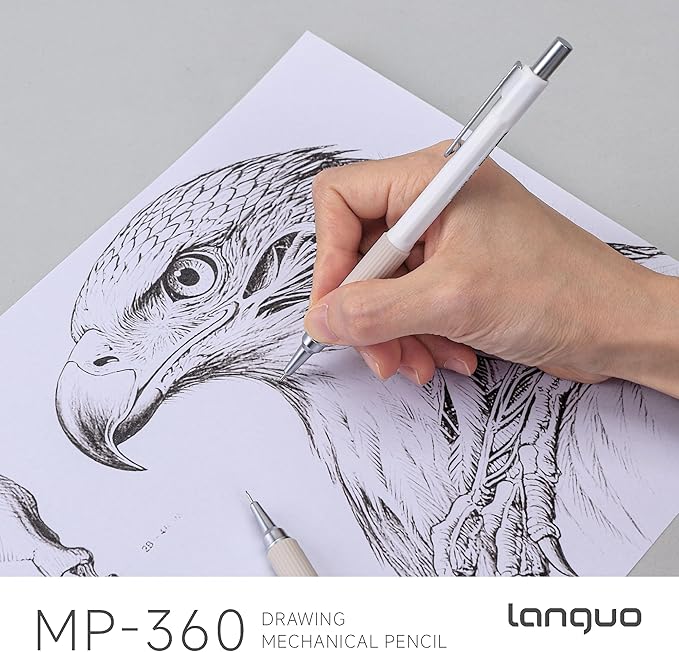 Mechanical Pencil Set with Case, 4PCS Drafting Pencils 0.3mm 0.5mm 0.7mm 0.9mm – 4 Tubes HB & 2B Lead Refills, 3 Erasers, Mechanical Pencil Kit for Writing & Drawing