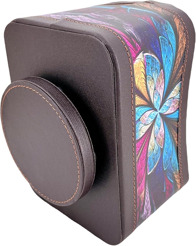 PU Leather Remote Control Holder,360 Degree Spinning Desk TV Remote Caddy,Desk Organizers and Accessories,for Controller,Media,Mail,Calculator,Mobile Phone,Pen Storage Holder(Pansy)