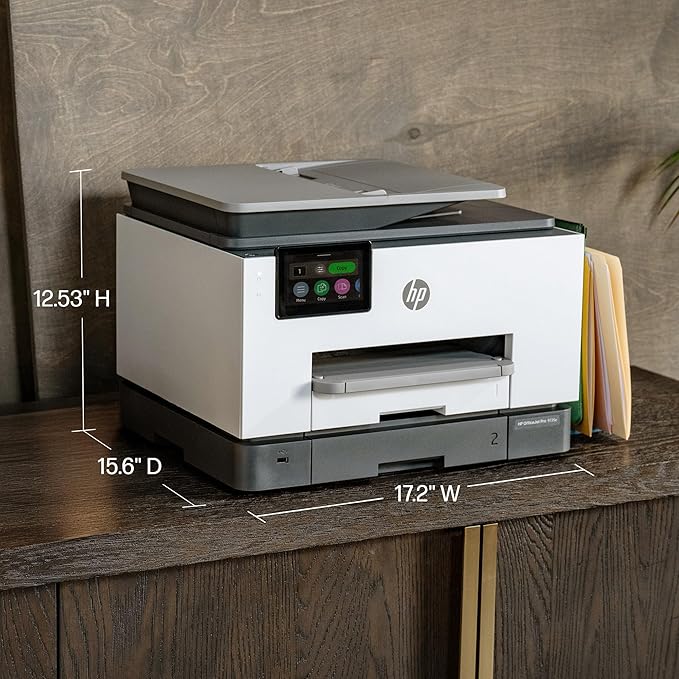 HP OfficeJet Pro 9135e Wireless All-in-One Color Inkjet Printer, Print, scan, copy, fax, ADF, Duplex printing best-for-office, 3 month Instant Ink trial included, AI-enabled (404M0A)