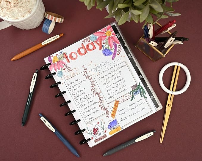 Zebra Pen Sarasa Clip Retractable Gel Pen, 0.5mm Fine Point, Dark Assorted Colors, Ideal for School Supplies and Teacher Supplies, 5-Pack (47455)