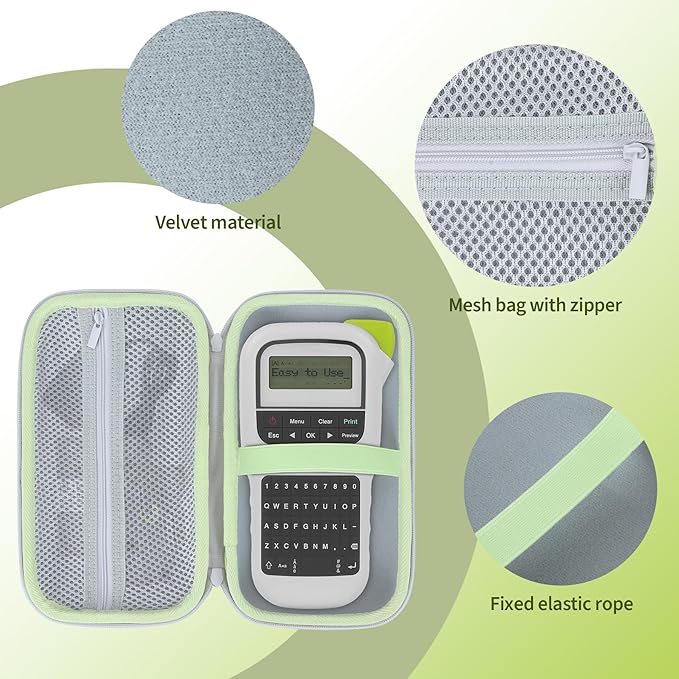 Case Compatible with Brother P-Touch PTH110 / PTH111 Pro / PTE110 Portable Monochrome Label Maker (White)