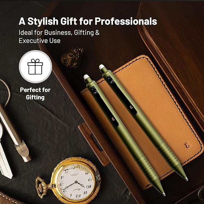 Everyman OD Green Grafton Mechanical Aluminum Pencil, Premium 0.5mm Lead Writing, Drawing & Sketching, ideal for Professionals, Students and Architects & EDC Pencil