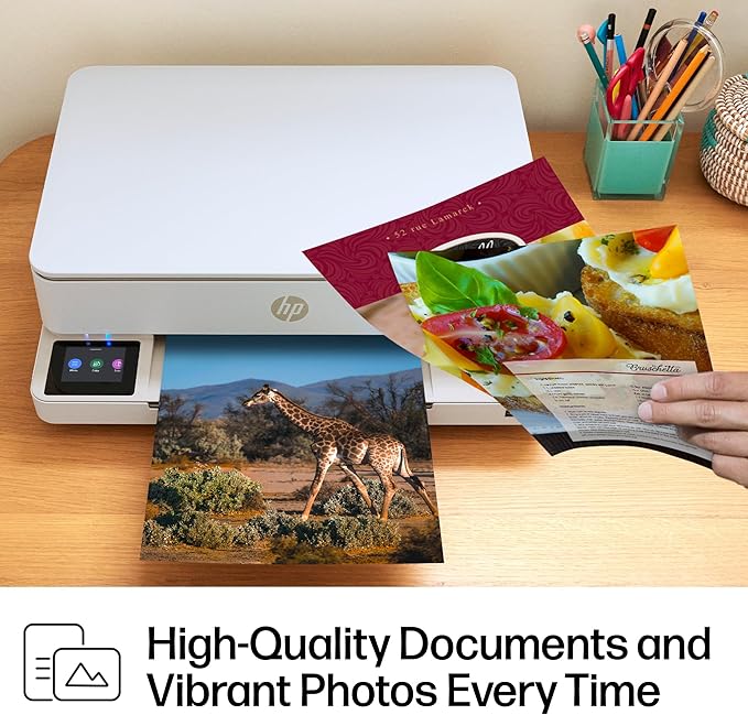 HP Envy 6155e Wireless All-in-One Color Inkjet Printer, Portobello, Print, scan, copy, Duplex printing Best-for-home, 3 month Instant Ink trial included, AI-enabled (714L5A)
