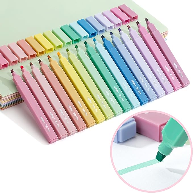 Mr. Pen- Aesthetic Highlighters, 64 Pack, Chisel Tip, Pastel Colors, Bulk Cute Highlighters Assorted Colors, Back to School Supplies