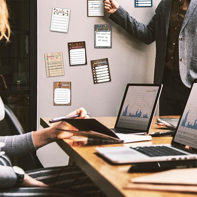 Teacher Appreciation Gifts - 16 Pads Teacher Sticky Notepads, Motivational Sticky Notes Inspirational Gift for School Office Supplies