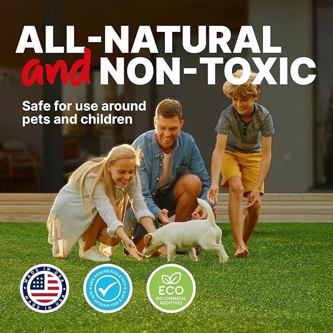 MAX Urine & Odor Turf Detox: 2X Strength Professional Enzyme Cleaner & Odor Eliminator for Artificial Grass, Turf, Concrete & Patios, Enzymatic Cleaner for Dogs & Cats – Gallon Refill