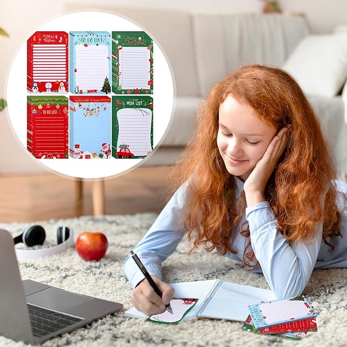 300 Sheets to Do List Notepad Daily Checklist Sticky Notes Cute Undated Memo Pad Color Block to Do Note Pad Weekly Plan Agenda and Organizer Planners for College(Snowman Style,3.14 x 5.11 Inch)