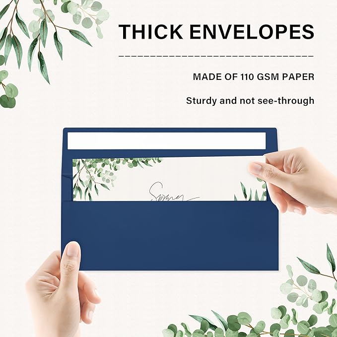 200 Pack #10 Business Envelopes, Self Seal Standard Navy Blue Envelopes for Secure Business & Legal Mailing, Office, Checks, Letter, Invoices, 4 1/8 x 9 1/2 Inches