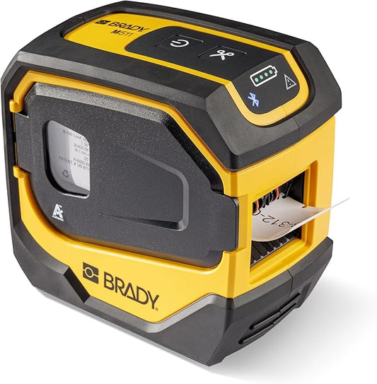 Brady M511 Portable Wireless Industrial Label Printer, Bluetooth Compatible, Comes with a Hard Case, Power Brick, 3 Label Cartridges, Magnet, Utility Hook Workstation Product/Wire Suite