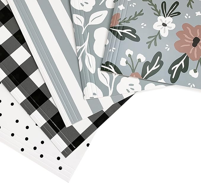 Cute File Folders, Set of 24 3-Tab Letter Size Decorative File Folders Boho Manilla 8.5 x 11 – Pretty Designer Home Office School Supplies (Harmony)