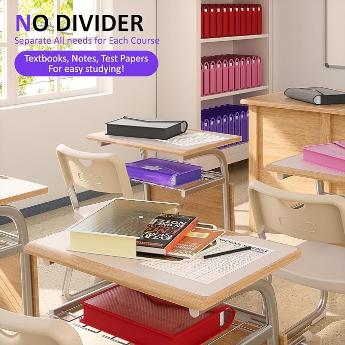 ThinkTex Plastic Expanding File Folder, Transparent envelopes with Snap Closure,No Dividers,Large Capacity,Document Organizer for Receipts, Bills&Taxes,Letter/A4 Size for School/Office/Home-5 Pack