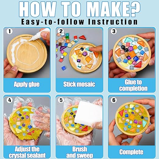 OOTDART Mosaic Crystal Grout, Mosaics Tile Tools, Mosaic Tile Accessories – Essential for Handmade Grouting and Perfect for DIY Craft Projects (Yellow, 4.5oz)