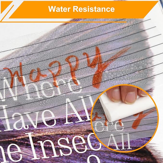 Large Lined Transparent Sticky Notes, 4 Pads 3x5 inch Clear See Through Translucent Self-Adhesive Post Memo Reminder Tabs with Line for Office Woman College School Students Classroom Supplies White