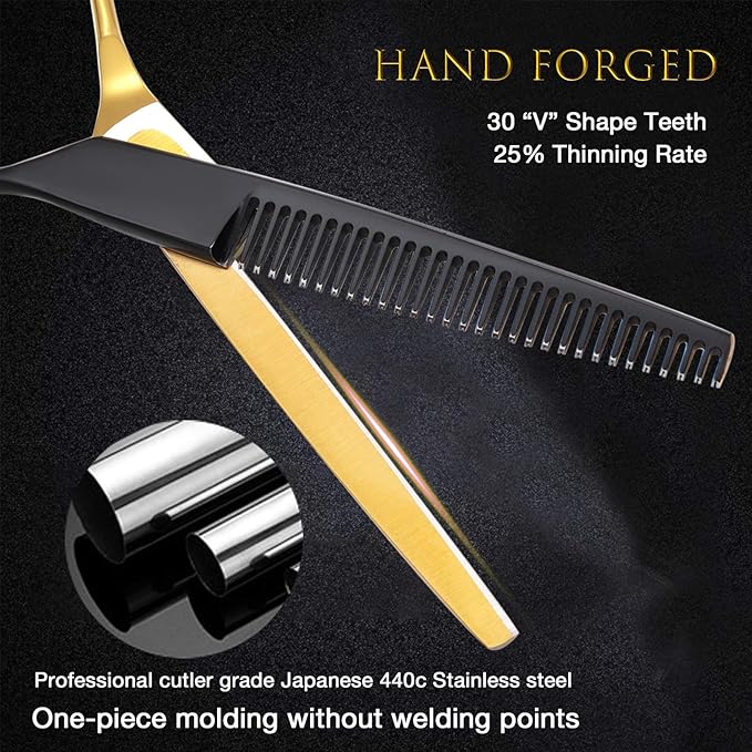 JASON 6'' Hair Thinning Scissors Professional Blending Shears Japanese Stainless Steel Texturizing Scissor Salon Home Shear for Men Women
