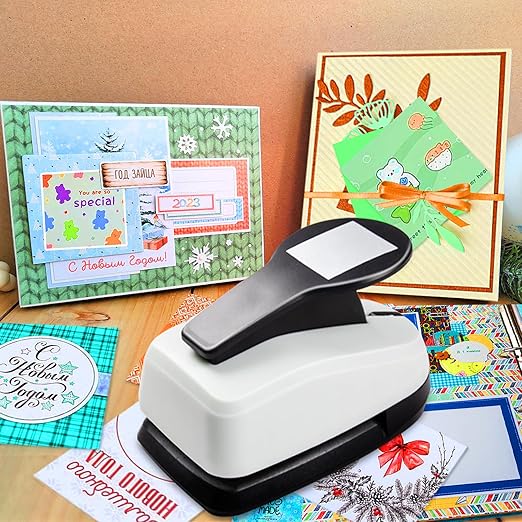 Square Punch 1.9 inch Square Hole Puncher for Crafts Squares Paper Punches