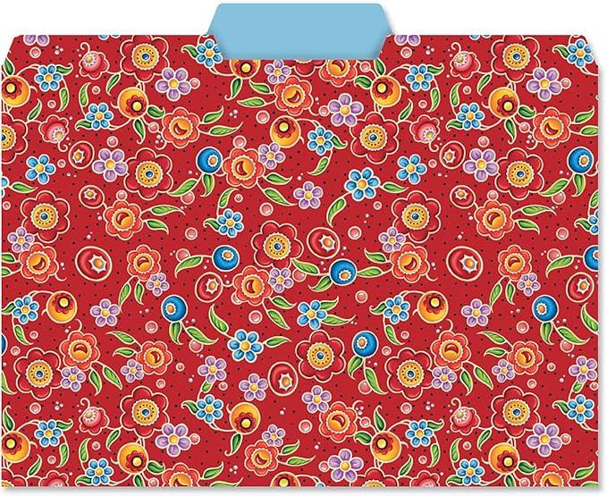 Current Mary Engelbreit File Folders Value Pack - Bulk Set of 24, 6 Pretty Decorative Designs, 1/3 Cut Tabs, Heavy-Duty Paper Stock, Office Supplies for Home & Work, 9-½” x 11-¾” Letter Size