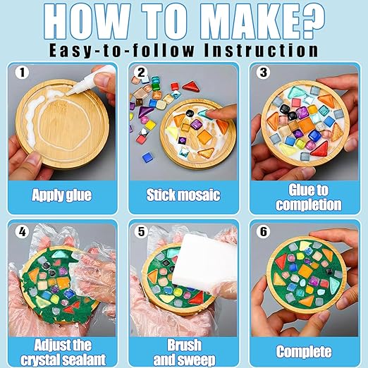 OOTDART Mosaic Crystal Grout, Mosaics Tile Tools, Mosaic Tile Accessories – Essential for Handmade Grouting and Perfect for DIY Craft Projects (Green, 8.8oz)