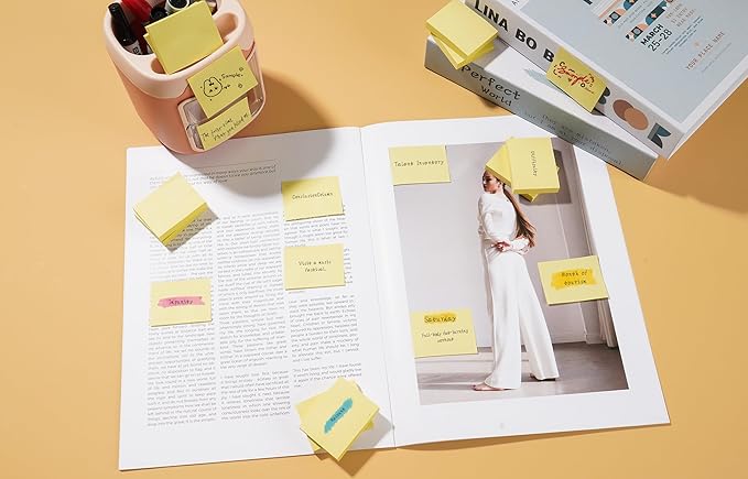 Mini Sticky Notes 1.5x2 in, 36 Pad Yellow Strong Adhesive Post, Suitable for School, Home, Office, Clean Removal